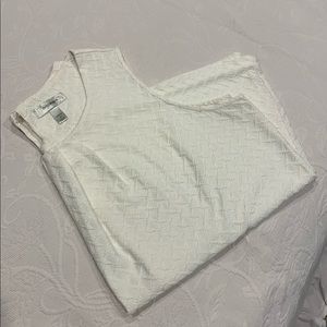 Dressbarn Women’s Textured Ivory Shell